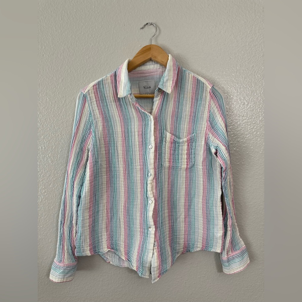 Rails - Ellis Button-Down Shirt In Iris Stripe - image 3